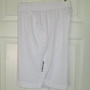 Head Mens White Elastic Drawstring Tennis Gym Short NWOT- Size 30W-34W or Medium